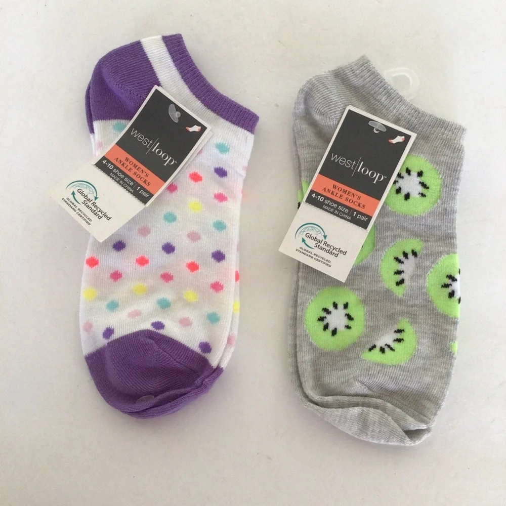 WEST LOOP TWO PAIRS ANKLE SOCKS NWT